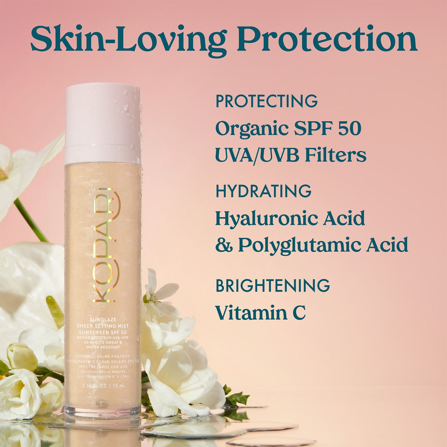 Sunglaze Sheer Setting Mist Sunscreen SPF 50