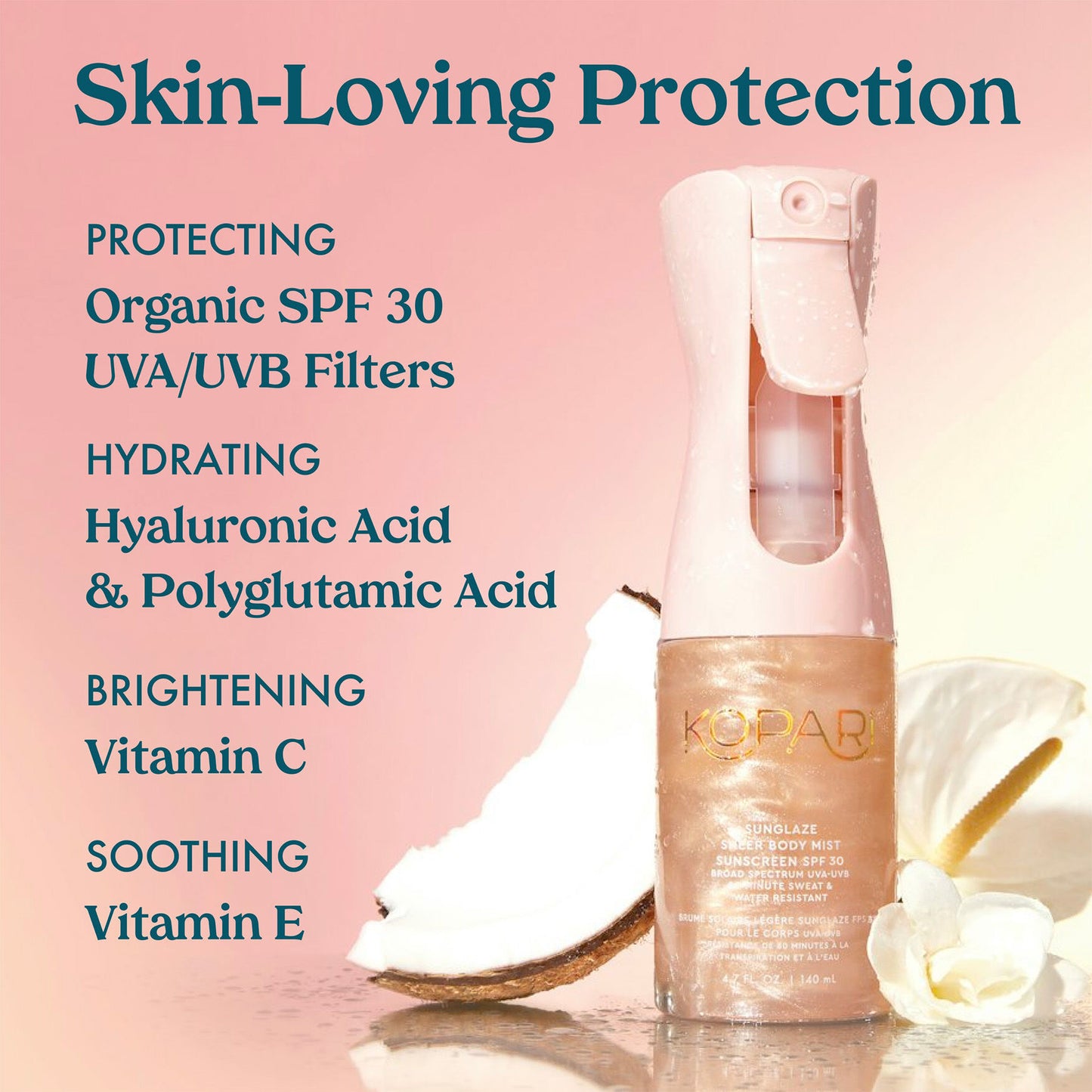 Sunglaze Sheer Body Mist Sunscreen SPF 30