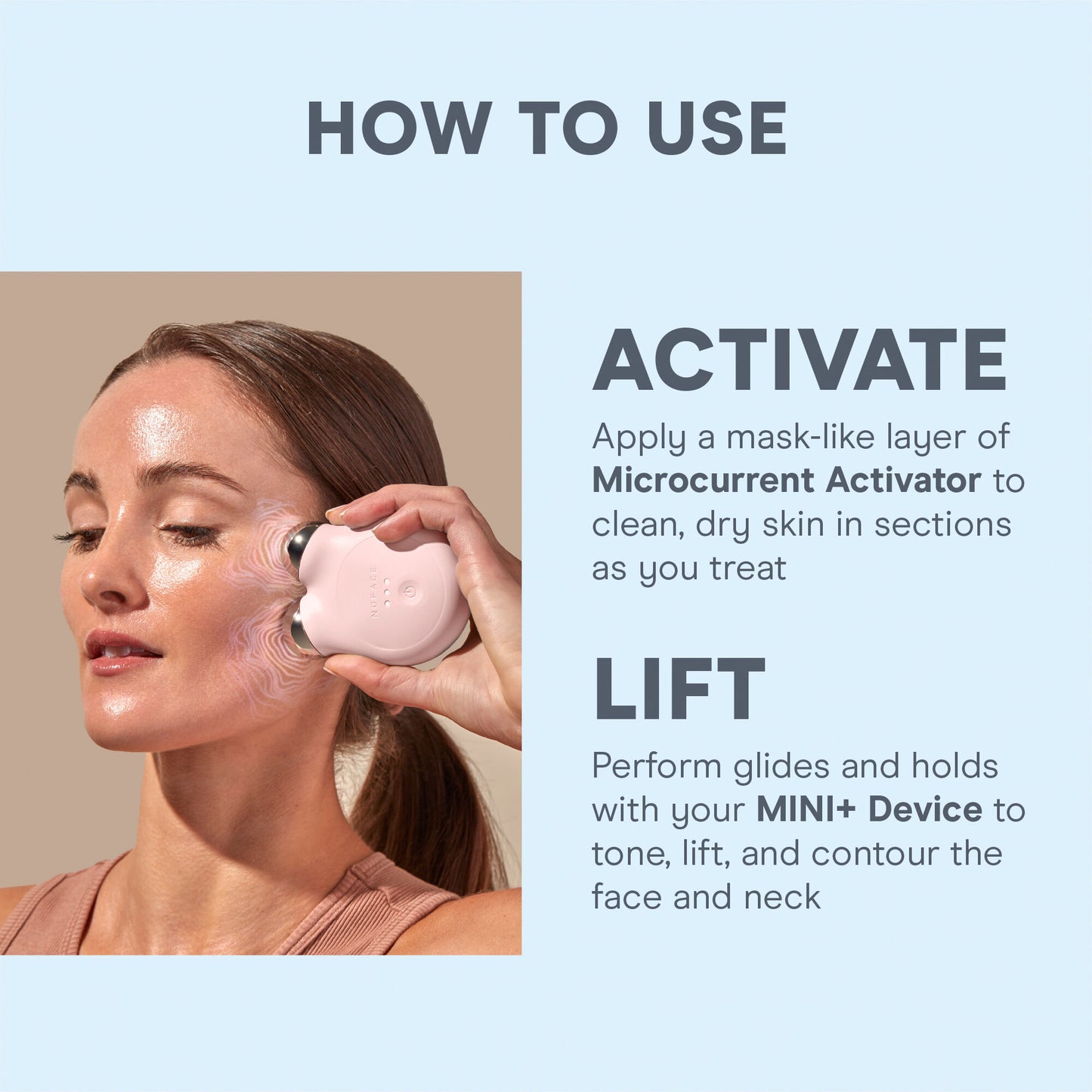 Nuface Mini + Starter Kit- Sandy Rose