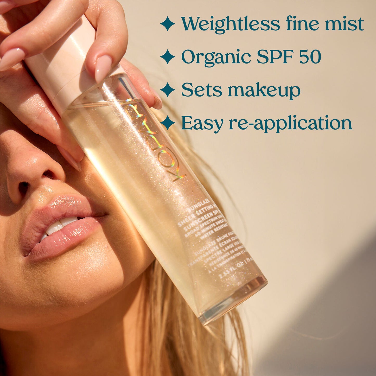 Sunglaze Sheer Setting Mist Sunscreen SPF 50