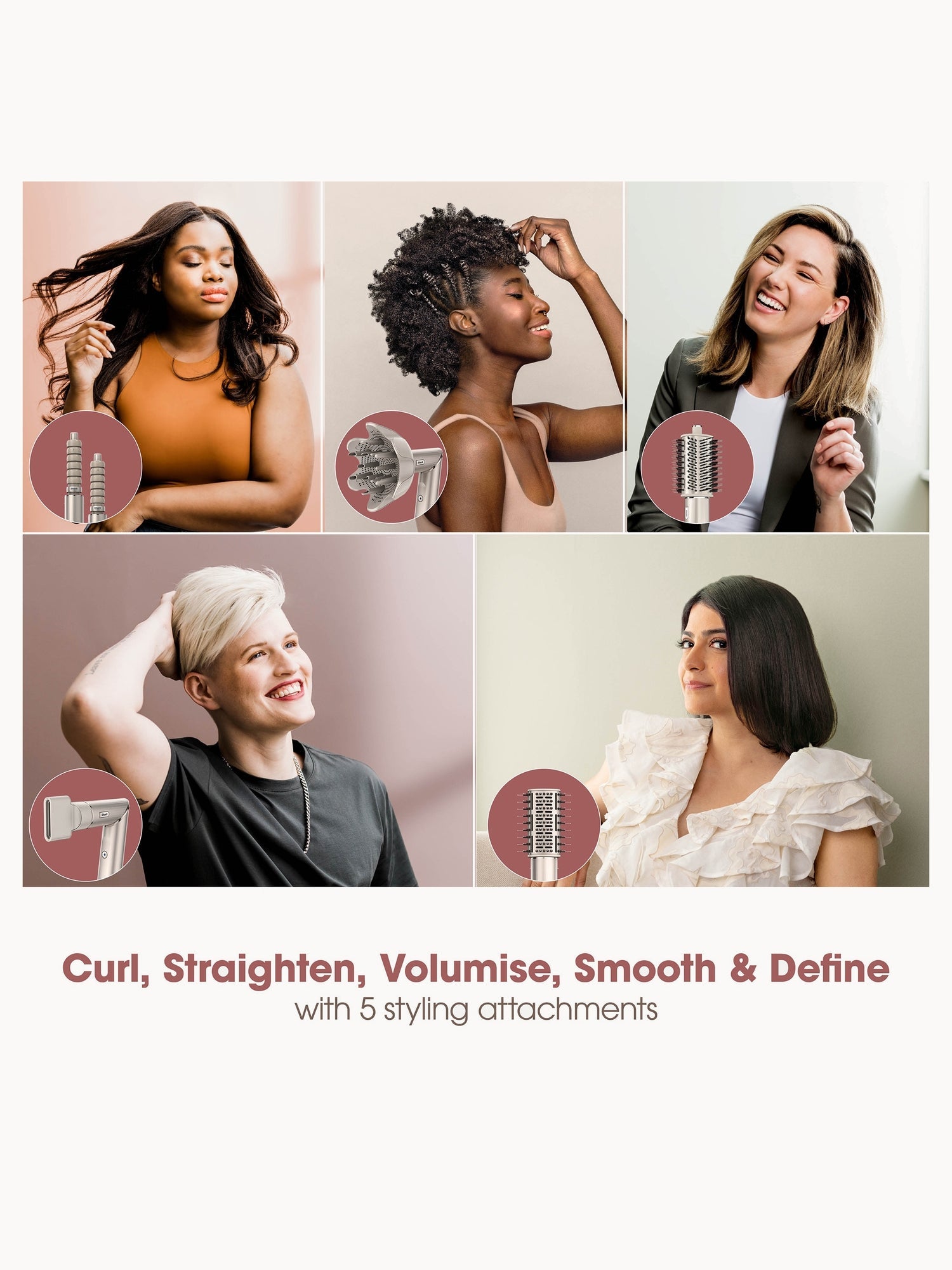 SHARK Beauty FlexStyle 5-in-1 Air Styler and Hair Dryer with Storage Case - Stone - Product Details