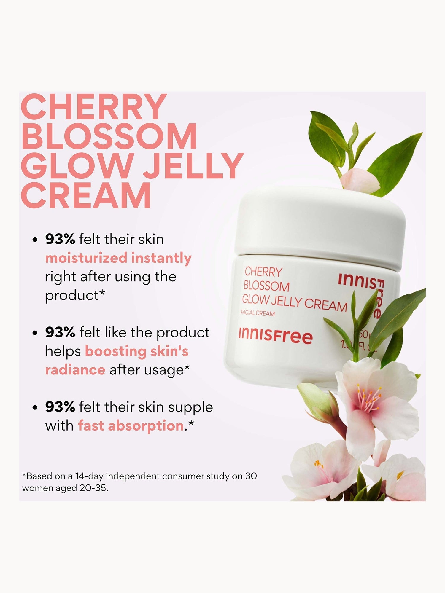 Innisfree Cherry Blossom Glow Jelly Cream - Image 5