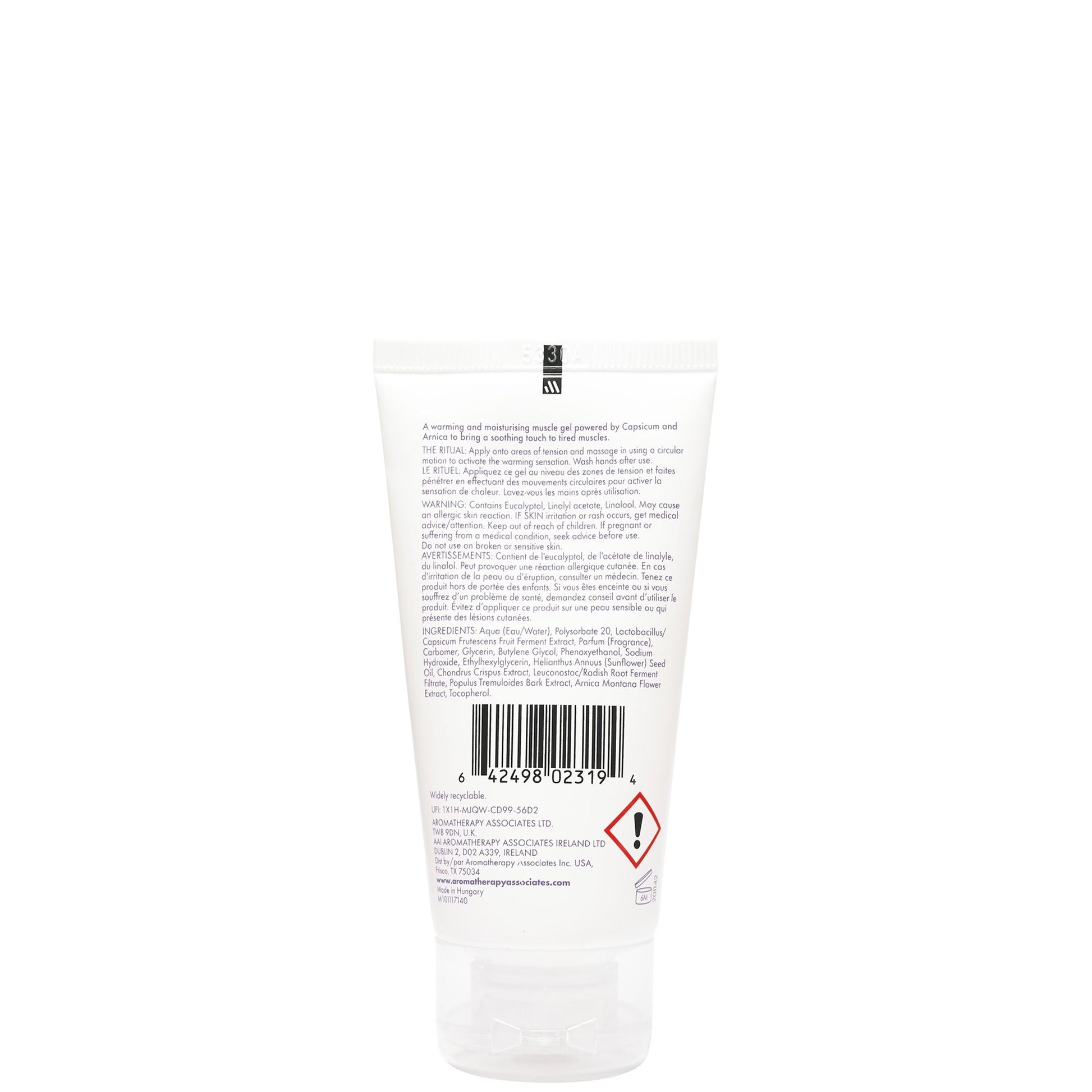 Aromatherapy Associates Warming De-Stress Muscle Gel - Application