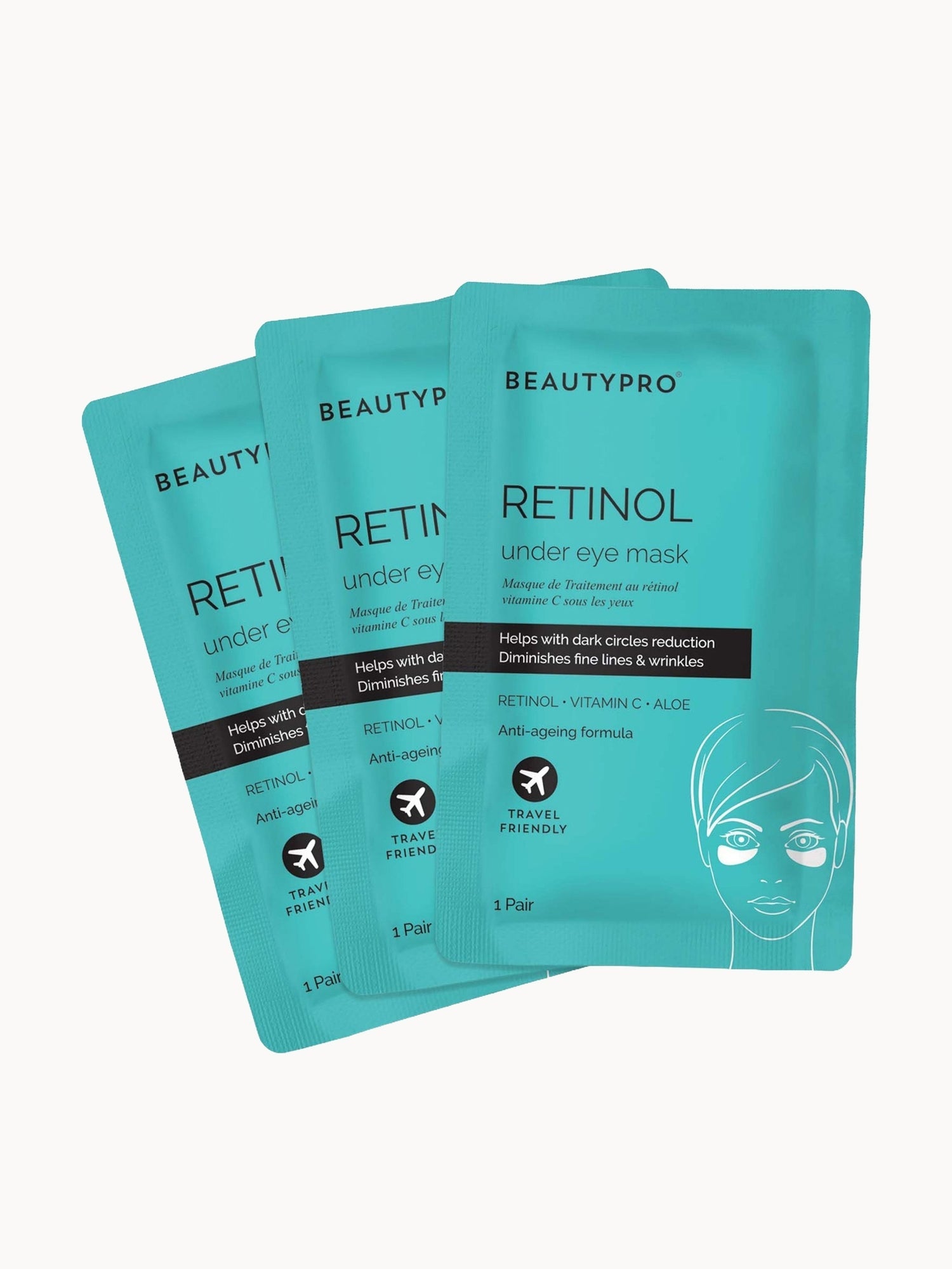 BEAUTYPRO Retinol Under Eye Patch (3 Pairs) - Product Details