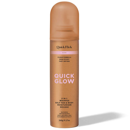 Quick Flick Quick Glow Dark Whipped Tan Body Moisturiser Mousse