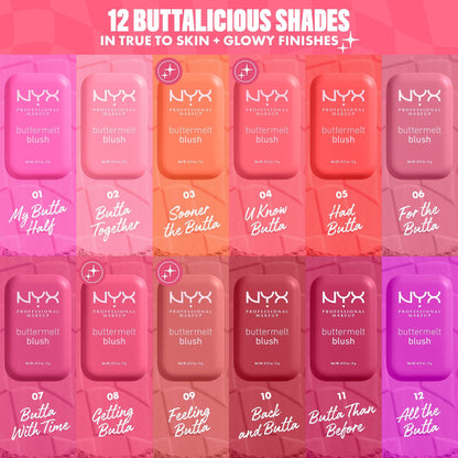NYX Professional Makeup Buttermelt Powder Blush up to 12H Wear, Fade and Transfer Resistant - Product Details