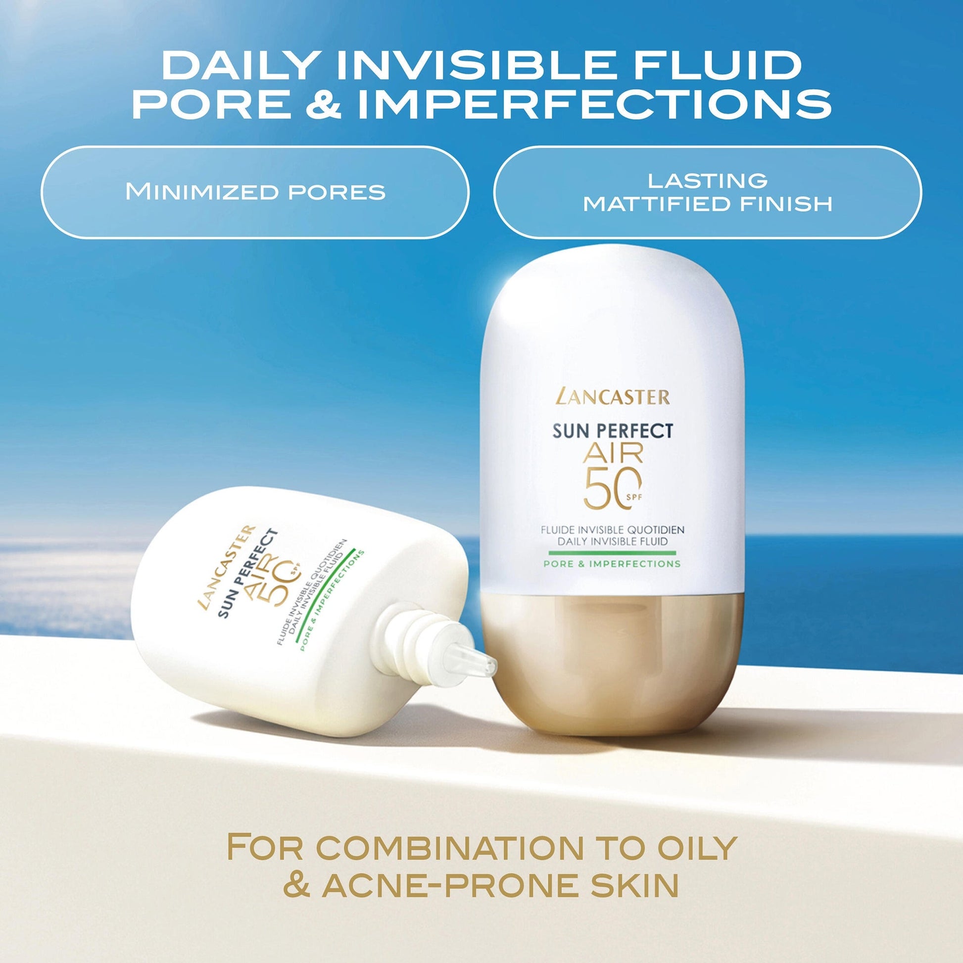Lancaster Sun Perfect Air Daily Invisible Fluid SPF50 Pore & Imperfections/1.3 oz - Product Details