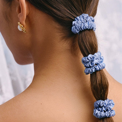Slip Pure Silk Skinny Scrunchies - Cornflower - Image 4