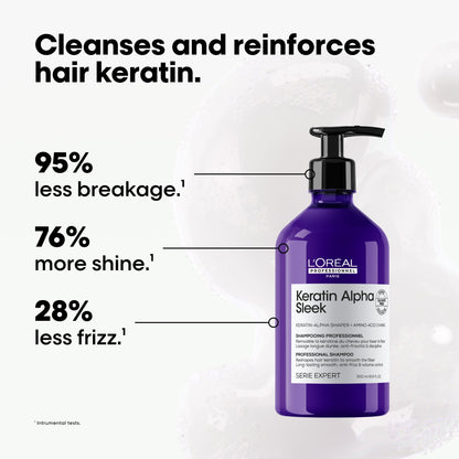 L'Oréal Professionnel Keratin Alpha Sleek Shampoo - Product Details
