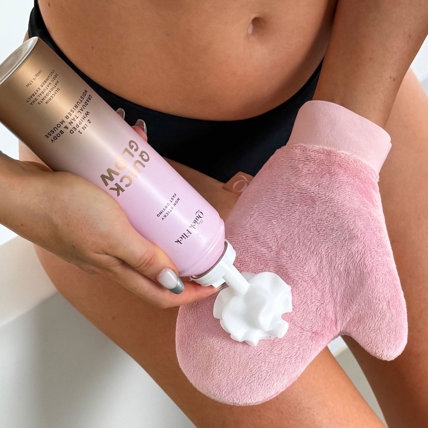 Quick Flick Quick Glow Whipped Gradual Tan Body Moisturizer Mousse - Product Details