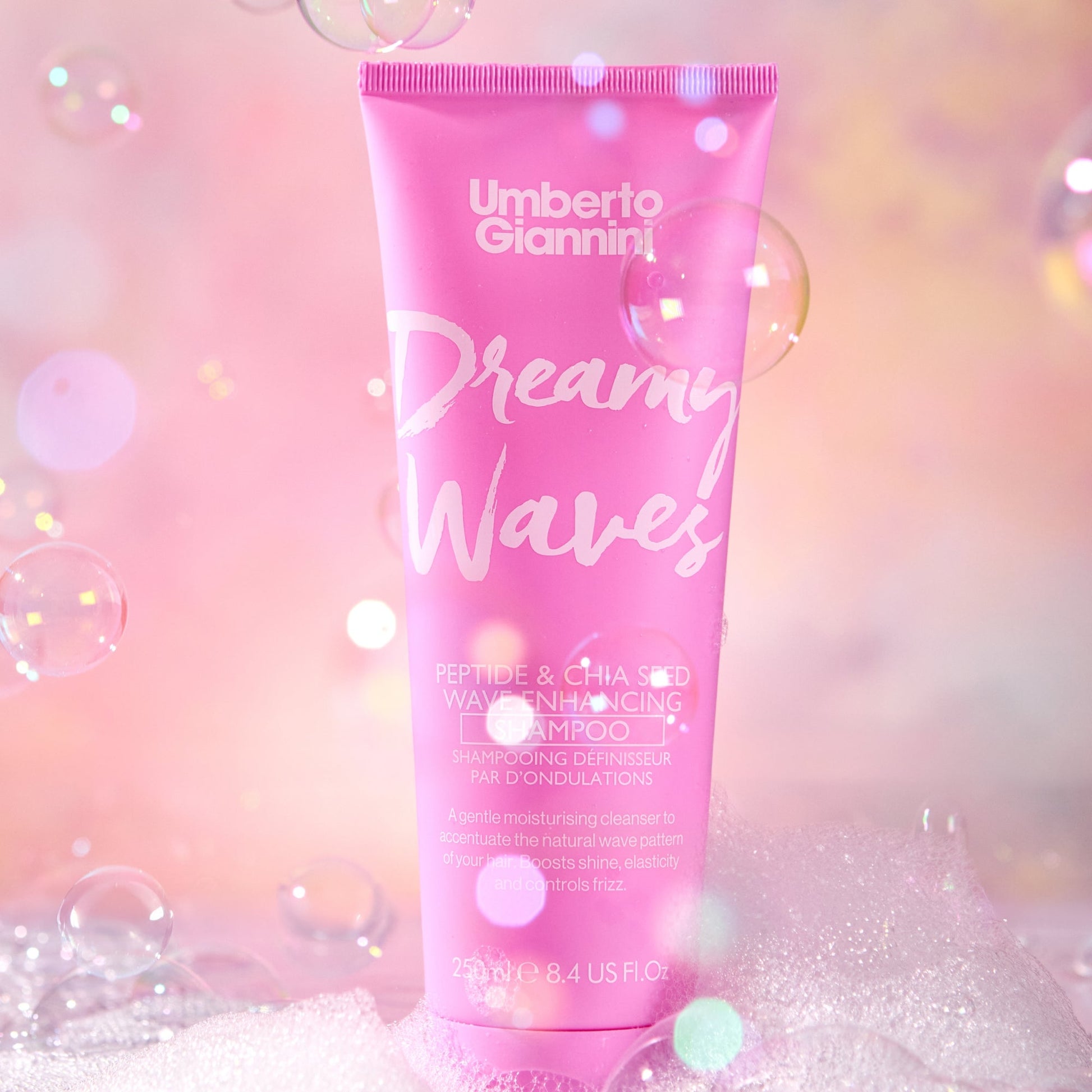 Umberto Giannini Dream Waves Peptide & Chia Seed Wave Enhancing Shampoo - Application