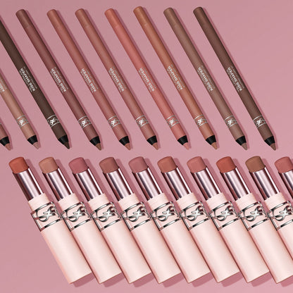 YSL Lovenude Lip Routine Duo: Lip Sculpting Liner In Cocoa Flirt & Blurring Lip Blusher In Illicit Nude - Image 6