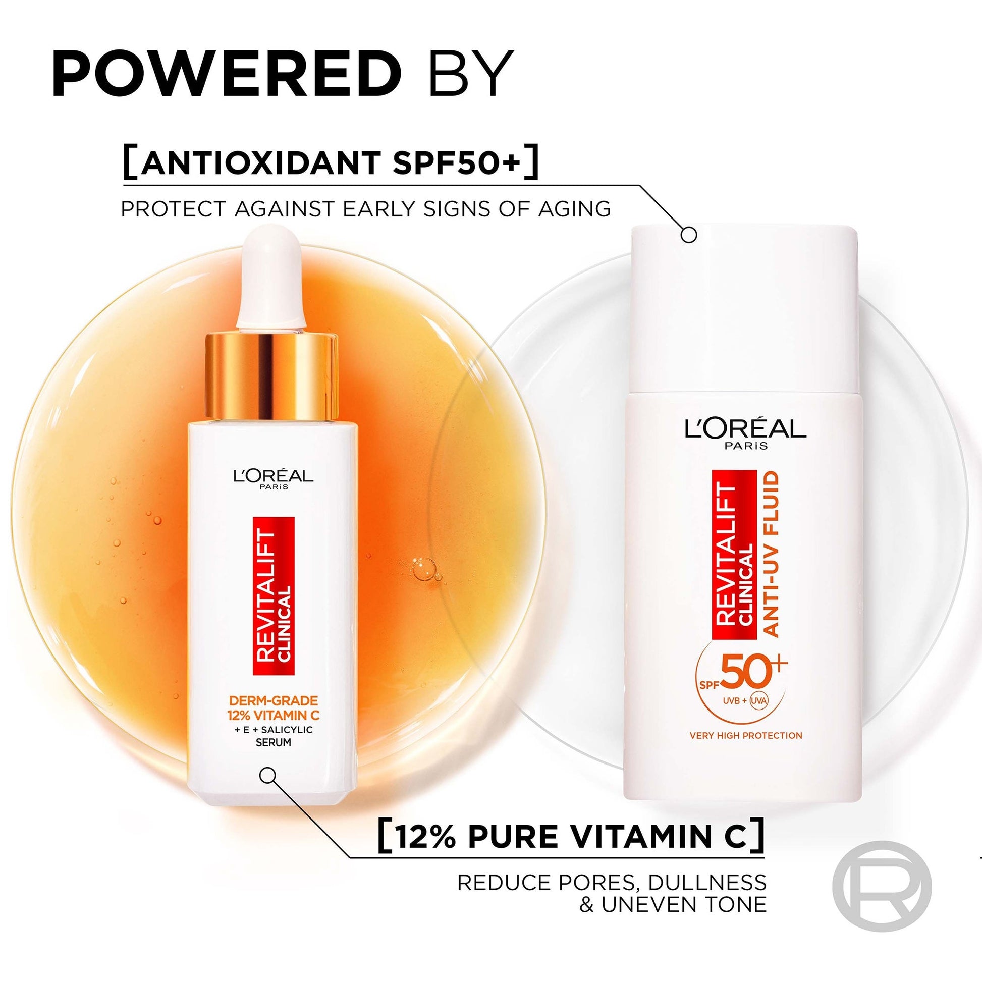 L'Oréal Paris Revitalift Vitamin C Brightening Set with Serum and SPF50 Fluid - Image 4