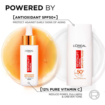 L'Oréal Paris Revitalift Vitamin C Brightening Set with Serum and SPF50 Fluid - Image 4