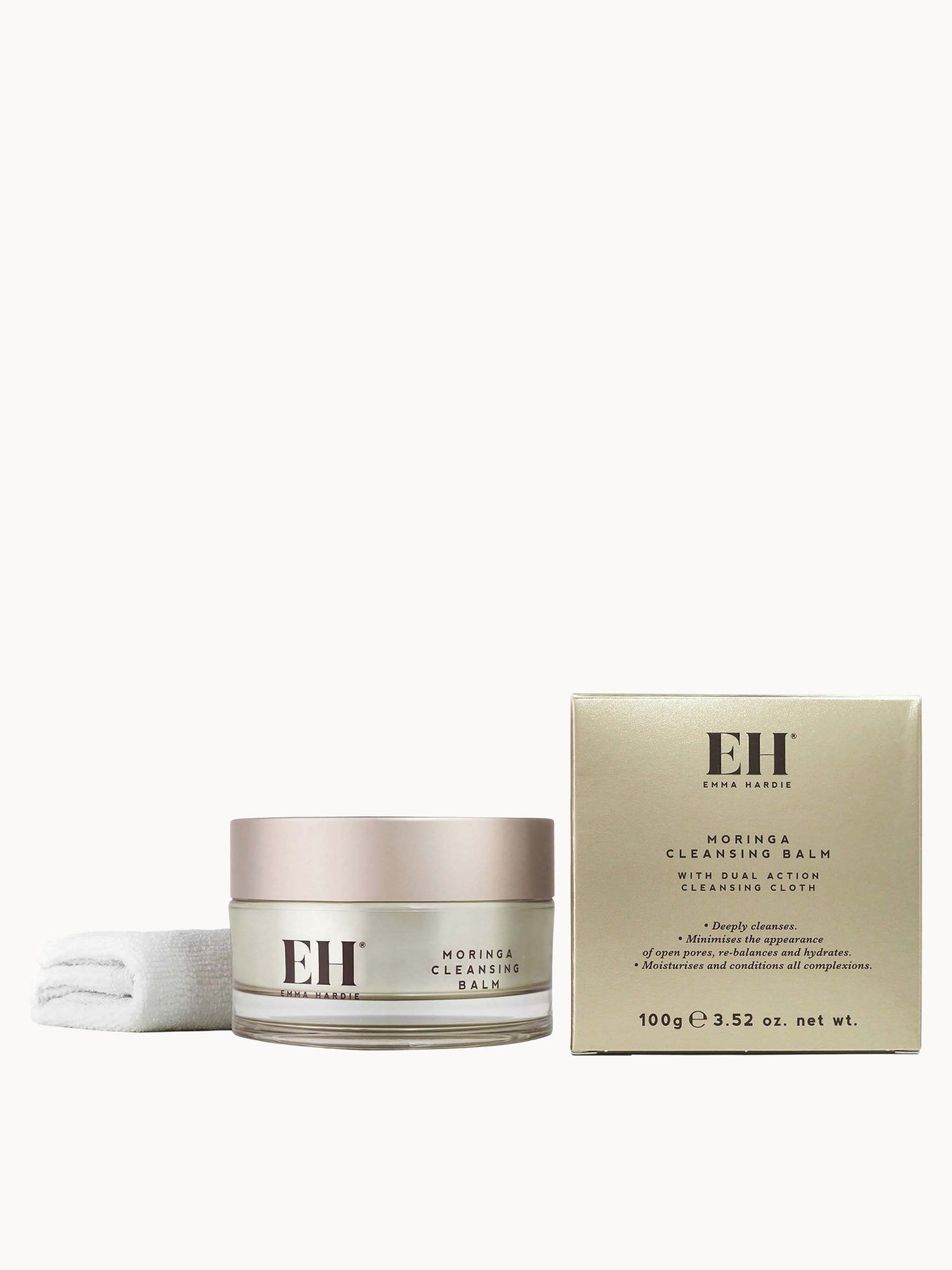 Emma Hardie Moringa Cleansing Balm with Professional Cleansing Cloth - Product Details