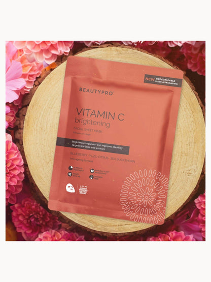 BEAUTYPRO Brightening Collagen Sheet Mask with Vitamin C - Image 7