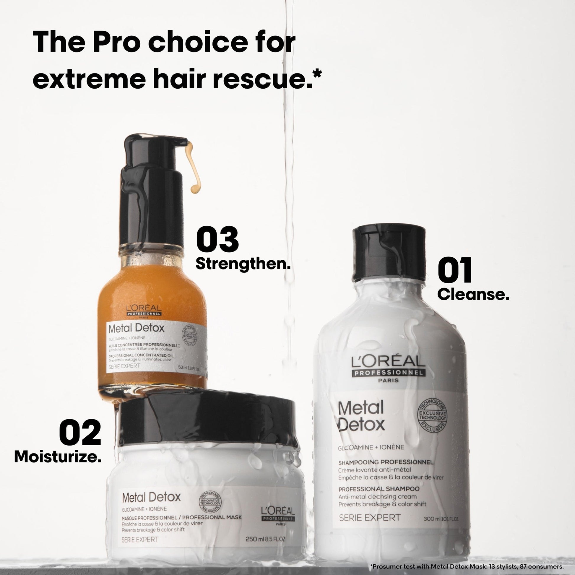 L'Oréal Professionnel L’Oréal Professionnel Metal Detox Shampoo & Hair Mask with Travel Pouch - Image 8