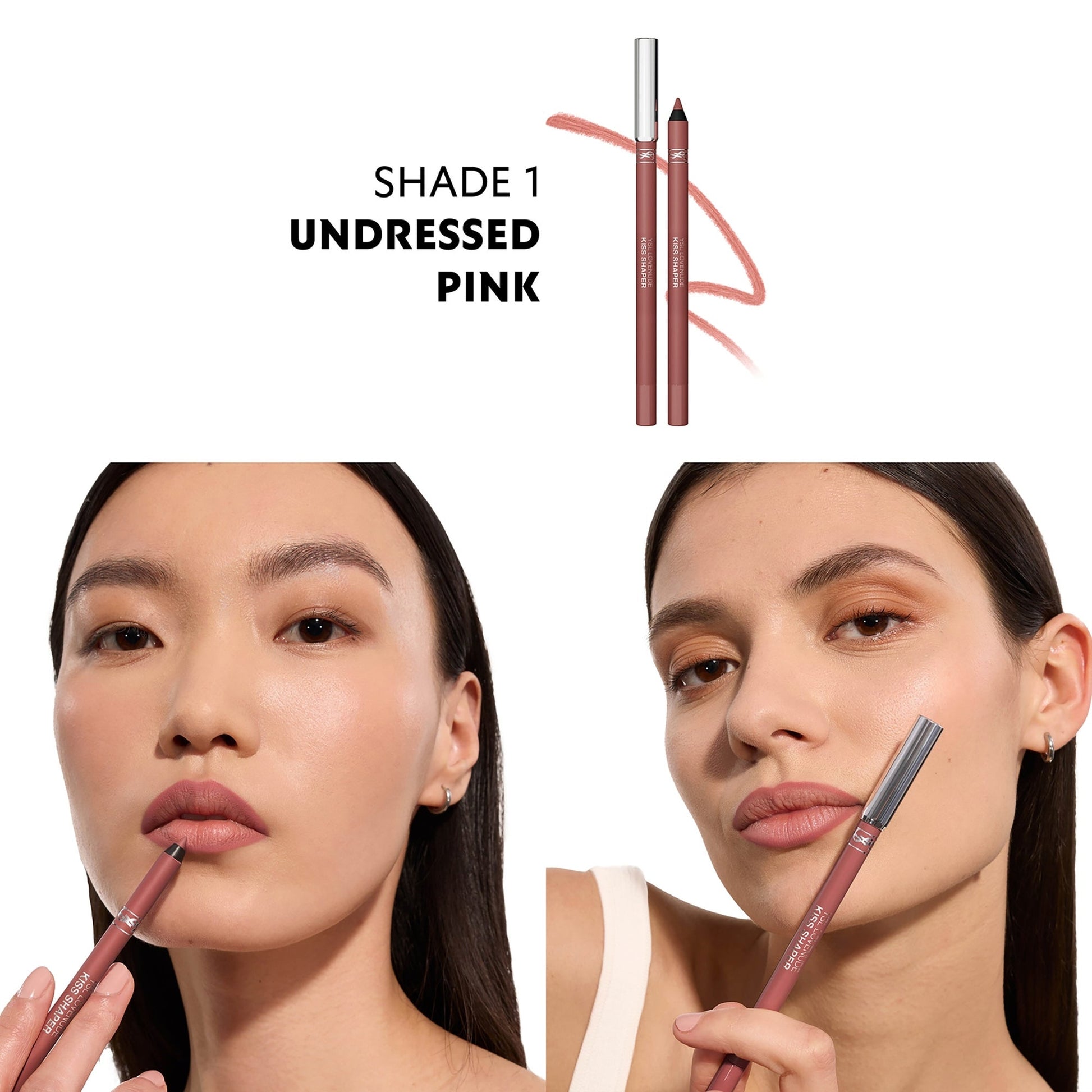 YSL Lovenude Lip Routine Duo: Lip Sculpting Liner & Blurring Lip Blusher In Undressed Pink - Image 5