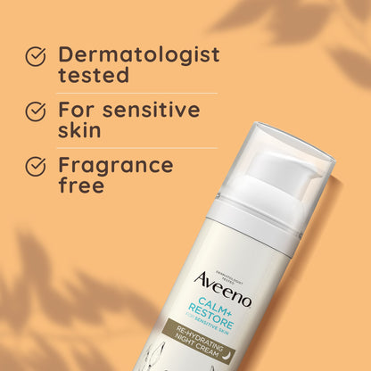 Aveeno Face Calm + Restore Rehydrating Night Cream - Application