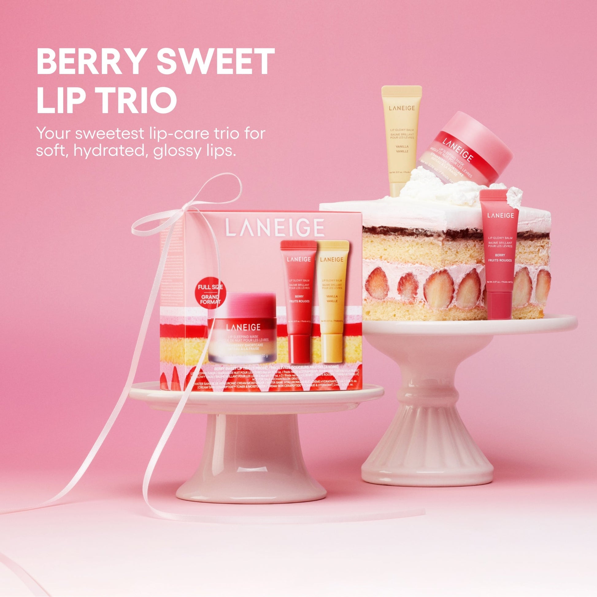 LANEIGE Berry Sweet Lip Trio Set - Application