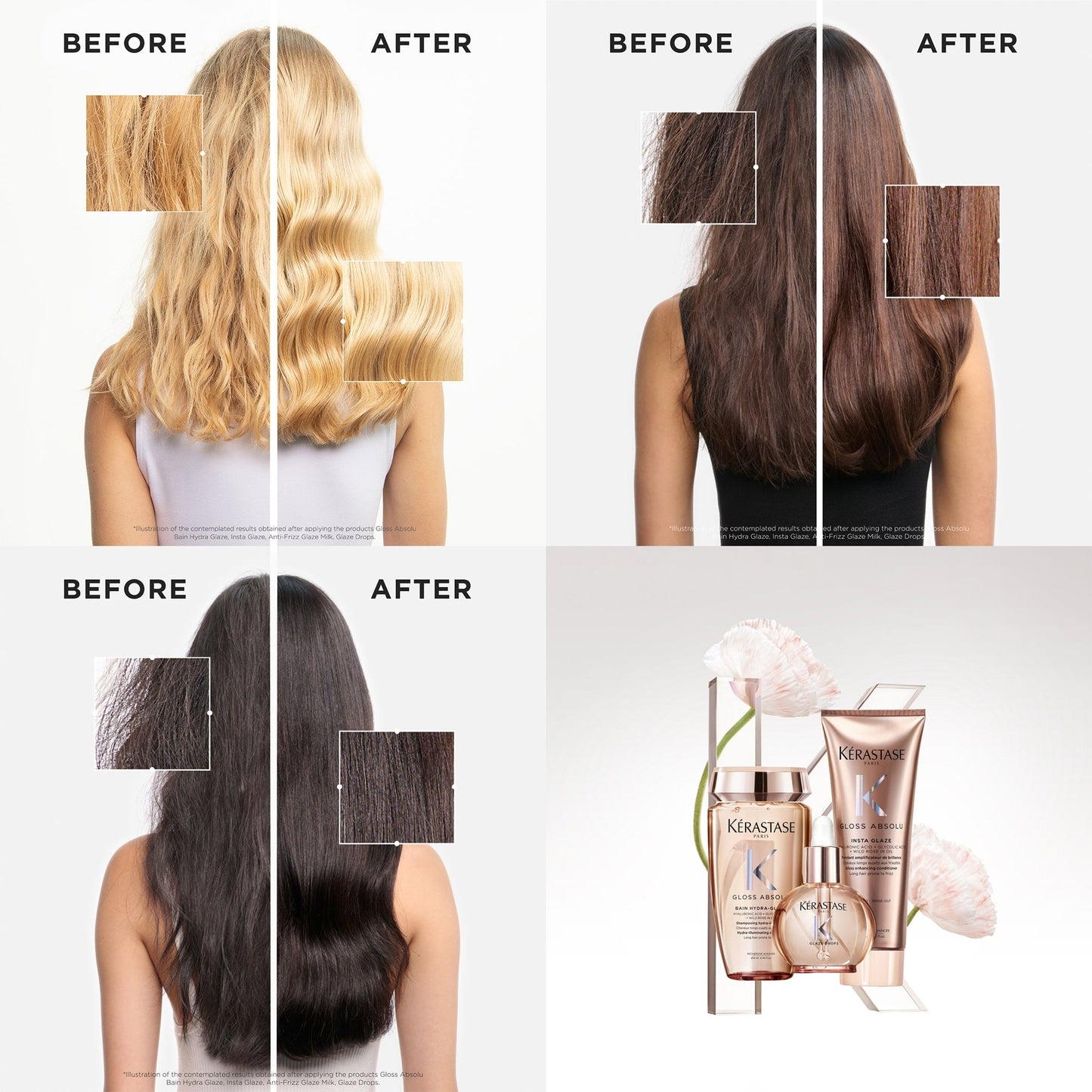Kérastase Gloss Absolu Glaze Drops Hair Oil with Wild Rose - Application
