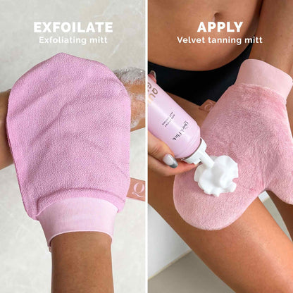Quick Flick Quick Glow Double Sided Tanning Mitt - Application