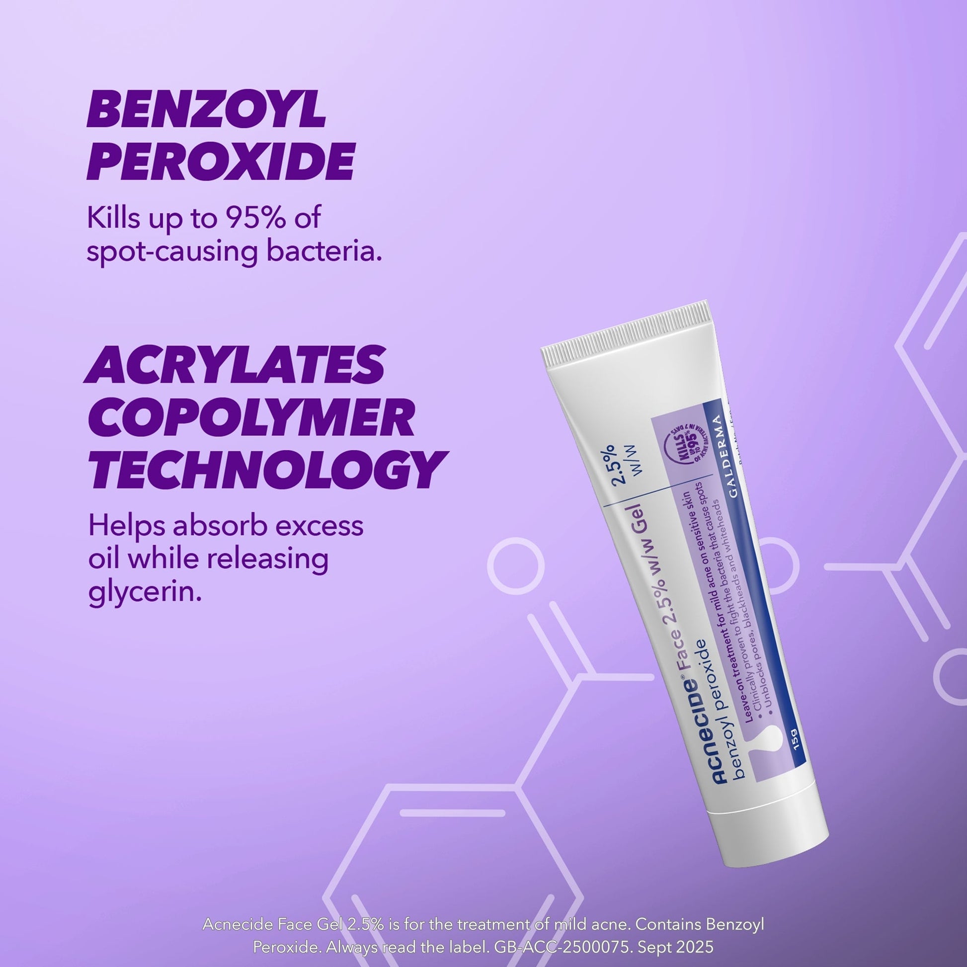 Acnecide Face Gel Spot Treatment with 2.5% Benzoyl Peroxide - Image 4