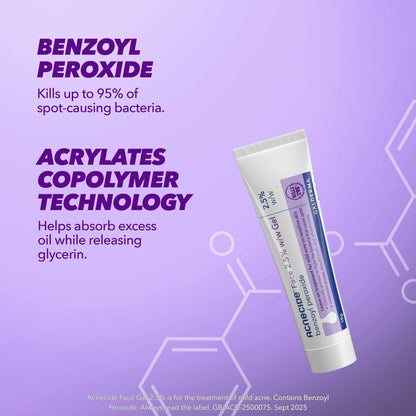 Acnecide Face Gel Spot Treatment with 2.5% Benzoyl Peroxide - Image 4