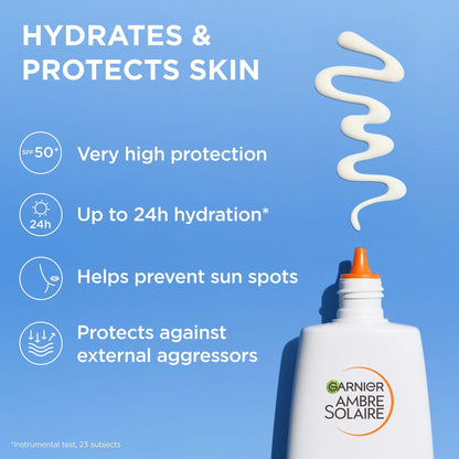 Garnier Ambre Solaire Ultra-Light Sensitive Sun Protection Face Fluid SPF50+ - Product Details