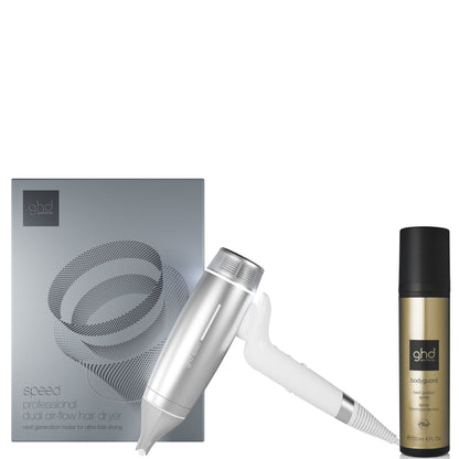 ghd White Speed and Bodyguard Heat Protect Spray Bundle