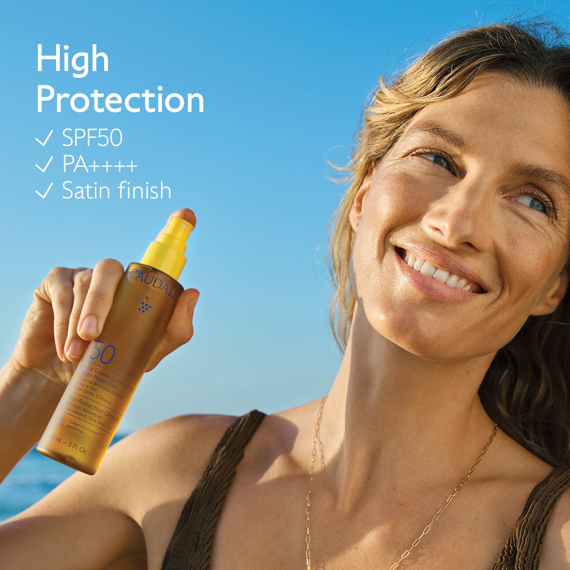 Caudalie High Protection Glow Oil SPF50 - Application