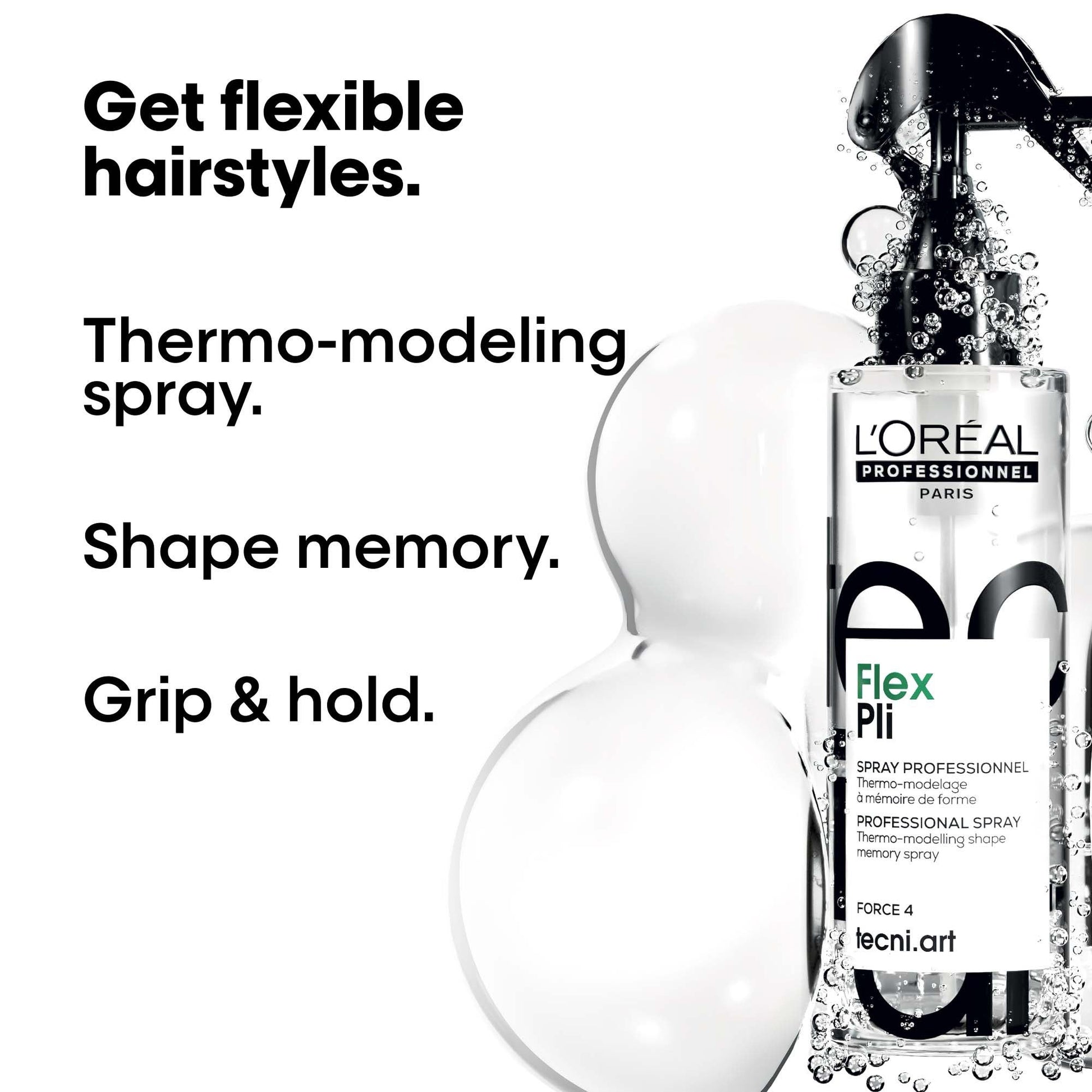 L'Oréal Professionnel Tecni.ART Flex Pli Thermo Modelling, Volumising Hair Styling Spray - Product Details