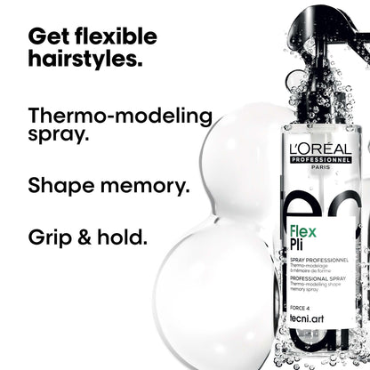 L'Oréal Professionnel Tecni.ART Flex Pli Thermo Modelling, Volumising Hair Styling Spray - Product Details