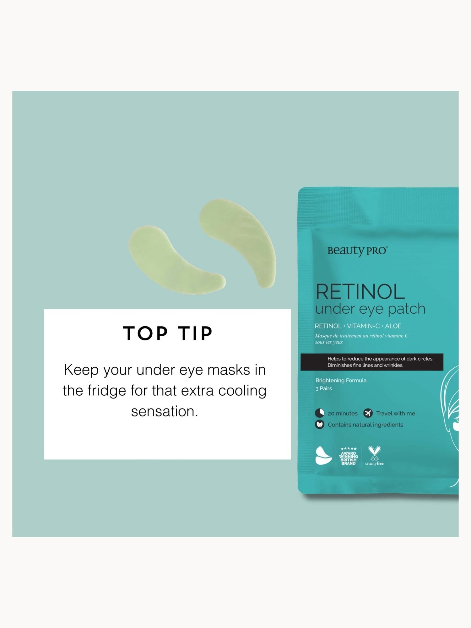 BEAUTYPRO Retinol Under Eye Patch (3 Pairs) - Image 12