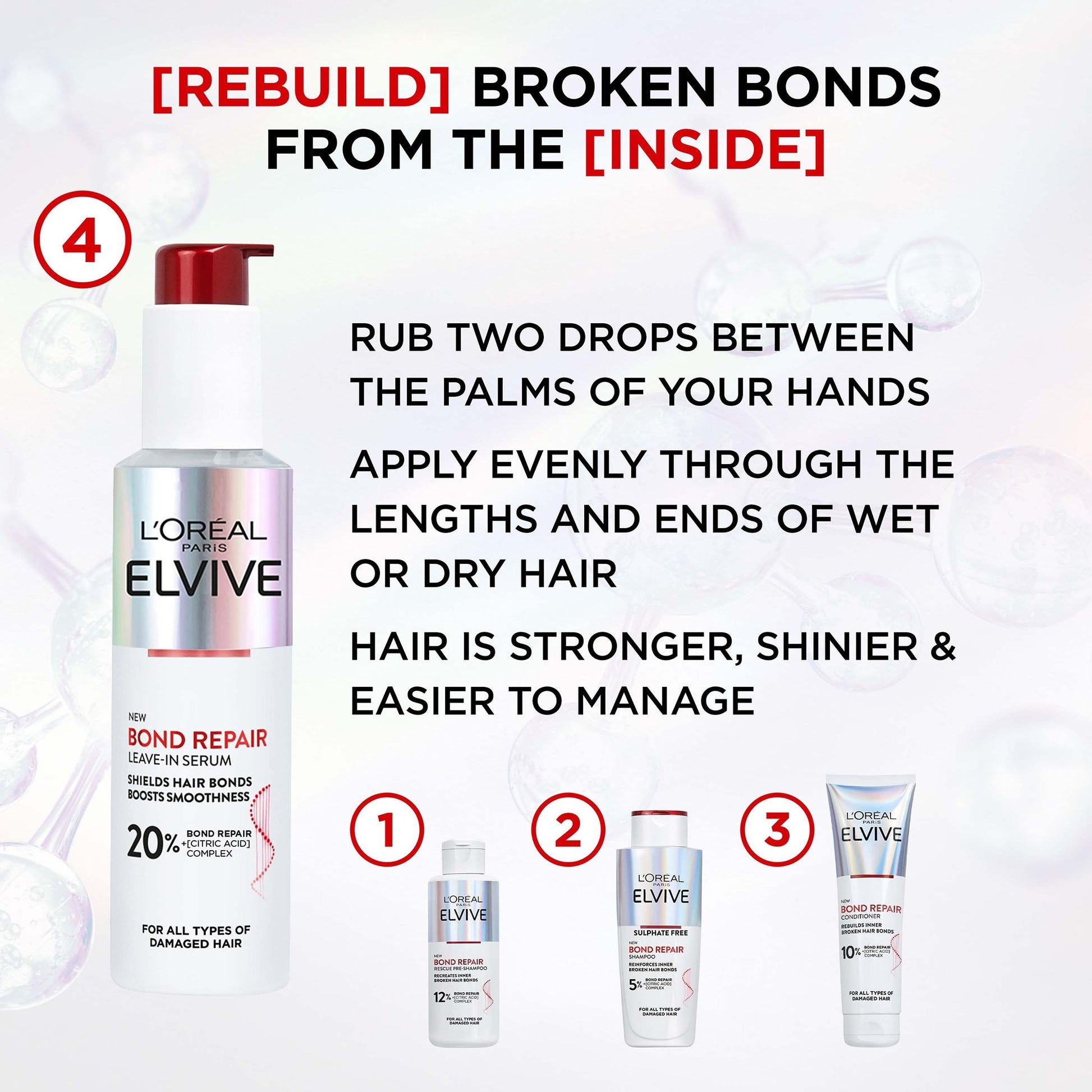 L'Oréal Paris Elvive Bond Repair Full Routine Bundle - Image 5