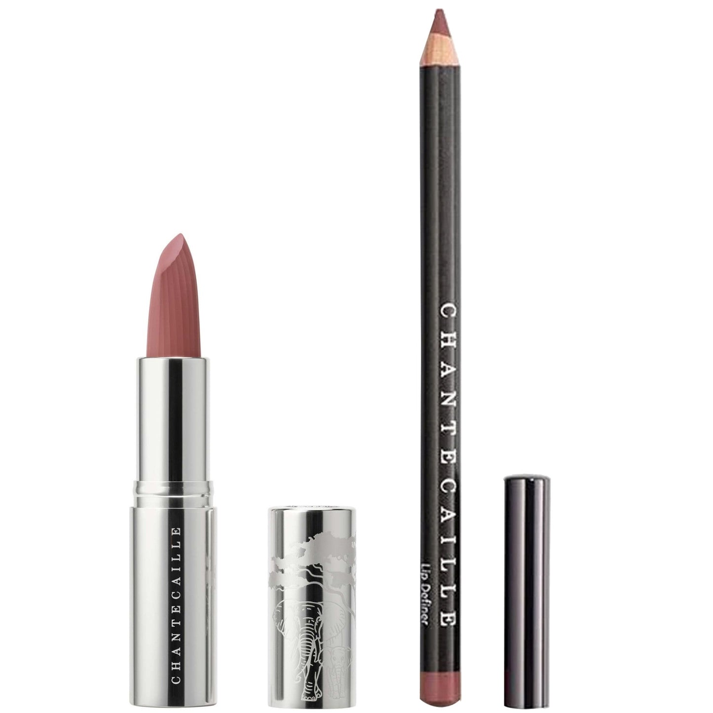 Chantecaille Signature Plum Mauve Pink Lip Duo - Plumeria & Tone