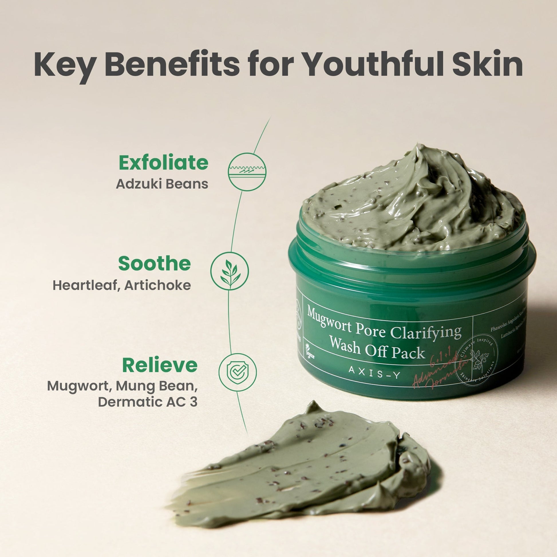 AXIS-Y Mugwort Pore Clarifying Wash Off Pack - Image 4