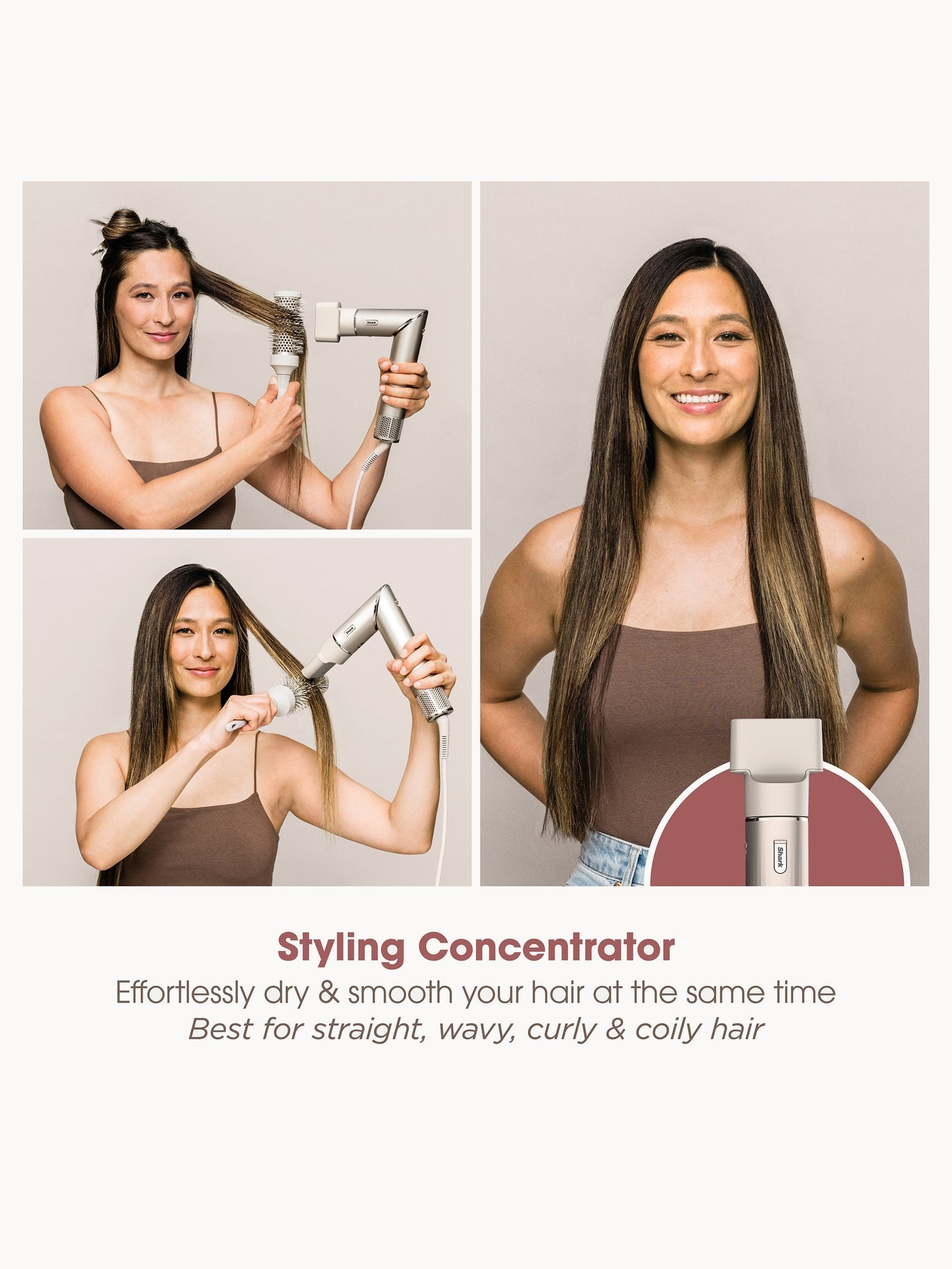 SHARK Beauty FlexStyle 5-in-1 Air Styler and Hair Dryer with Storage Case - Stone - Image 8