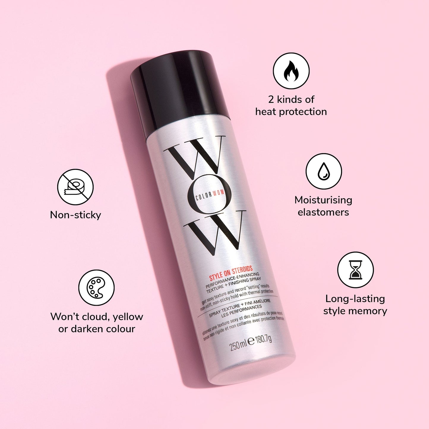 Color Wow Style on Steroids Performance Enhancing Texture + Finishing Spray - Application