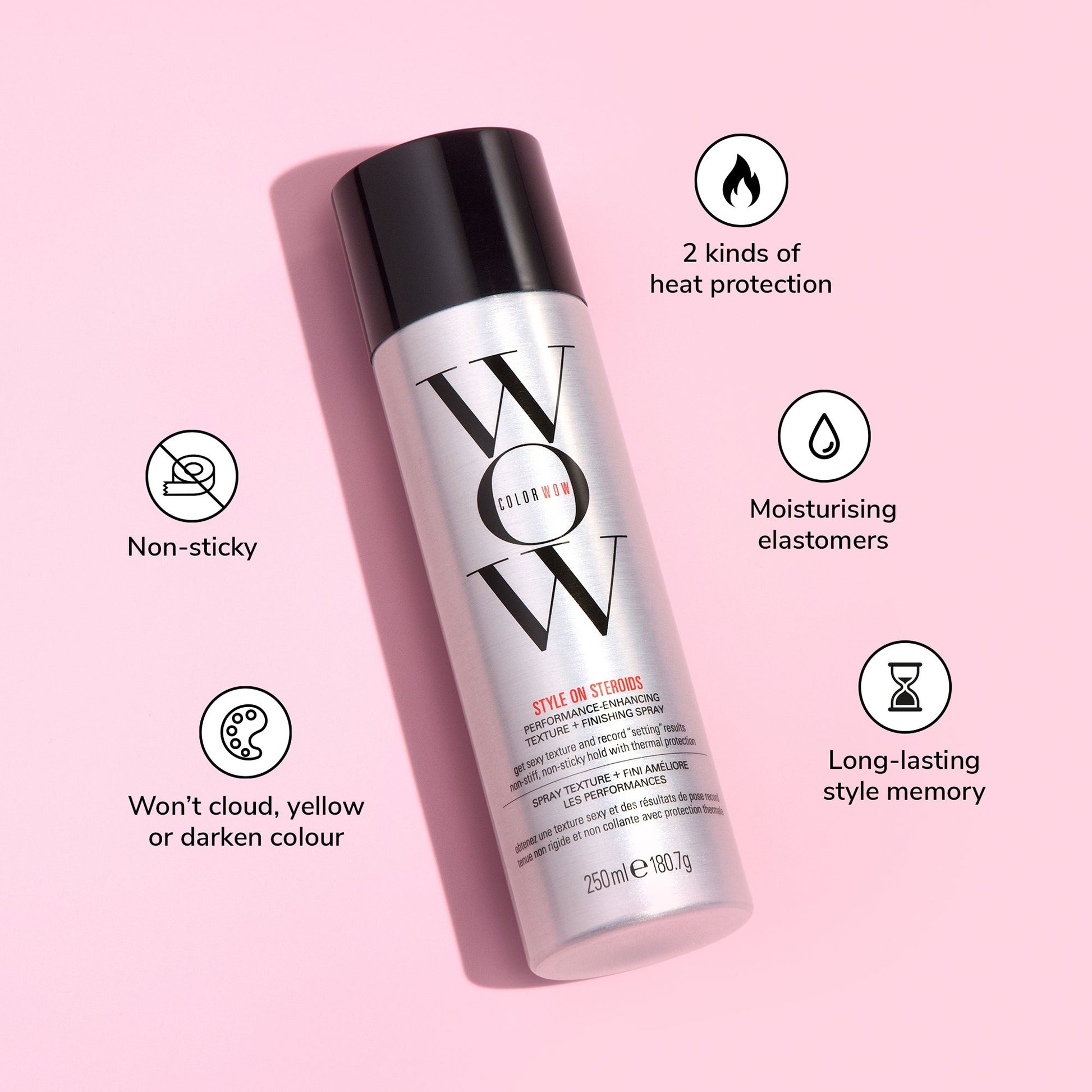 Color Wow Style on Steroids Performance Enhancing Texture + Finishing Spray - Application