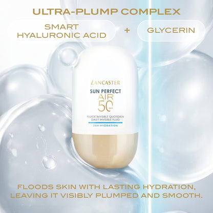 Lancaster Sun Perfect Air Daily Invisible Fluid SPF50 24H Hydration/1.3 oz - Application