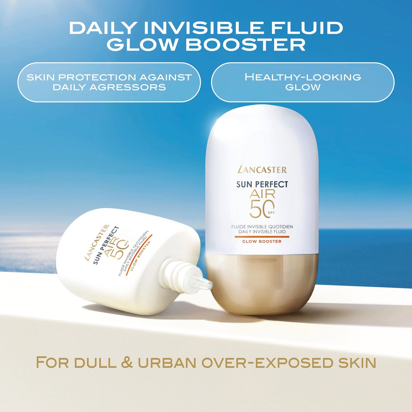 Lancaster Sun Perfect Air Daily Invisible Fluid SPF50 Glow Booster/1.3 oz - Product Details