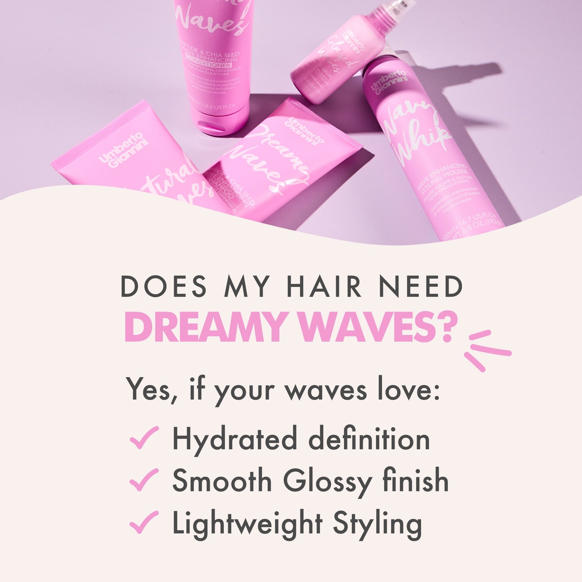 Umberto Giannini Dream Waves Peptide & Chia Seed Wave Enhancing Conditioner - Image 5