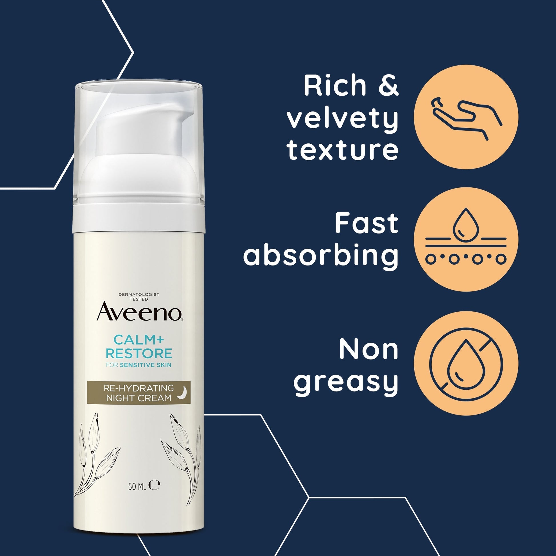 Aveeno Face Calm + Restore Rehydrating Night Cream - Image 5