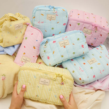 The Flat Lay Co. Marshmallow Flat Lay Makeup Box Bag - Flora - Image 10