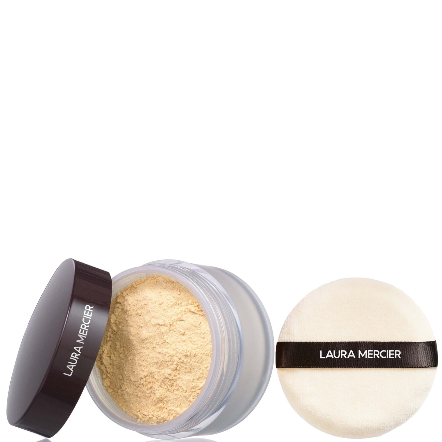 Laura Mercier Translucent Loose Setting Powder 29g & Velour Puff Set - Honey