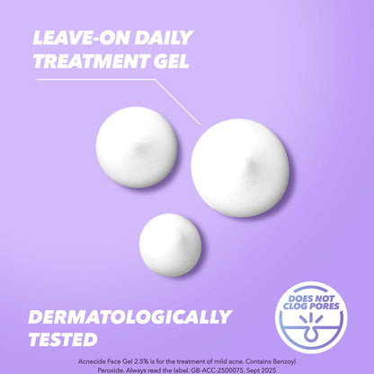 Acnecide Face Gel Spot Treatment with 2.5% Benzoyl Peroxide - Application