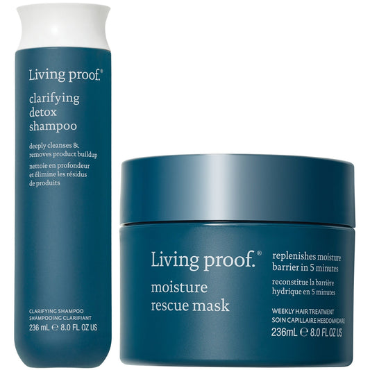 Living Proof Clarifying Detox Shampoo + Moisture Rescue Mask