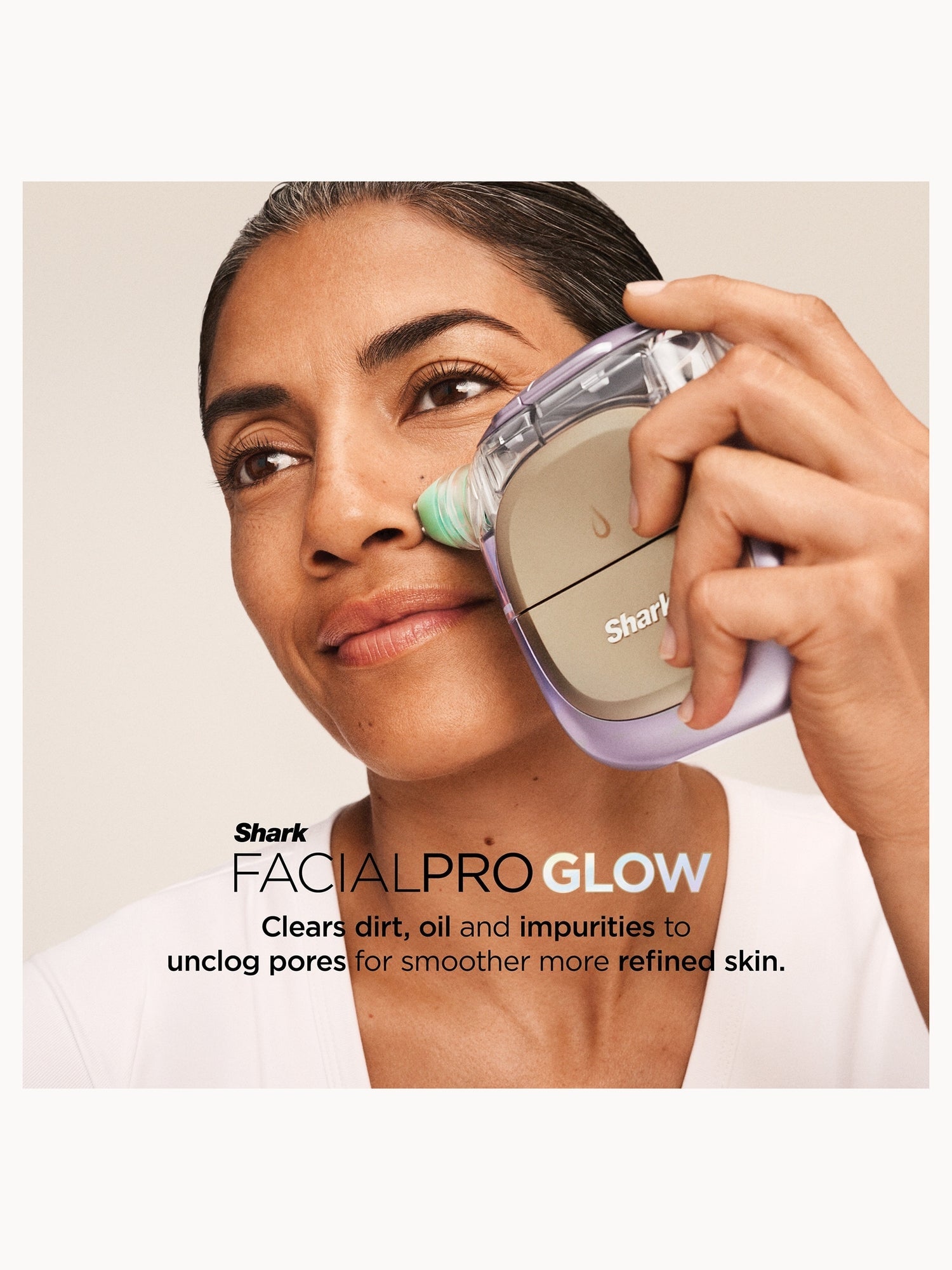 SHARK Beauty FacialPro Glow + Depuffi at Home Facial - Spa Purple - Product Details