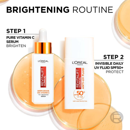L'Oréal Paris Revitalift Vitamin C Brightening Set with Serum and SPF50 Fluid - Application